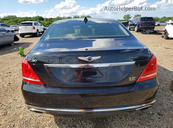 KMHG34JA1HU025686 2017 GENESIS G90 Black Widok z tyłu