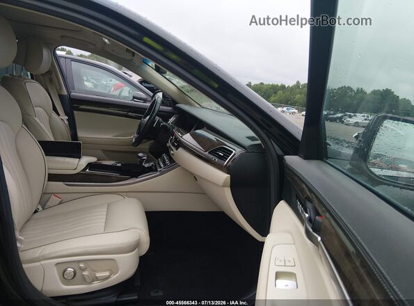 KMHG34JA8HU025930 2017 GENESIS G90 Black Front interior view