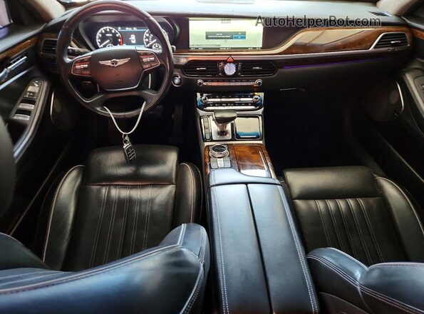 KMHG54JH9JU042765 2018 GENESIS G90 Черный Вид панели приборов