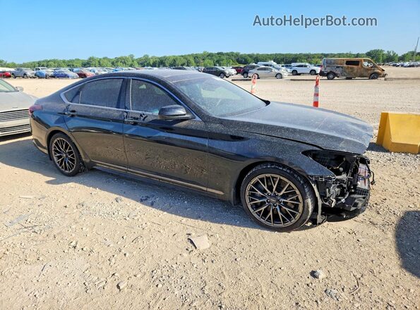 KMHGN4JB3JU222285 2018 GENESIS G80 Угольный Передняя правая четверть