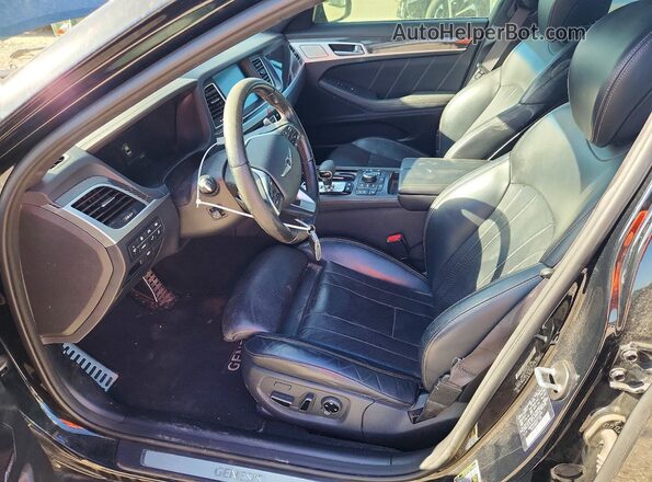 KMHGN4JB3JU222285 2018 GENESIS G80 Угольный Вид салона спереди