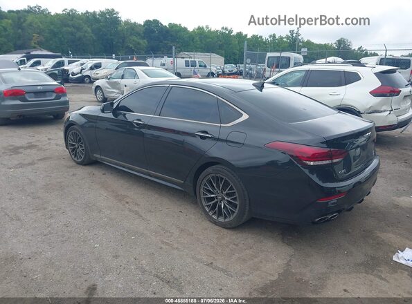KMHGN4JB4JU244277 2018 GENESIS G80 Black Tył lewy