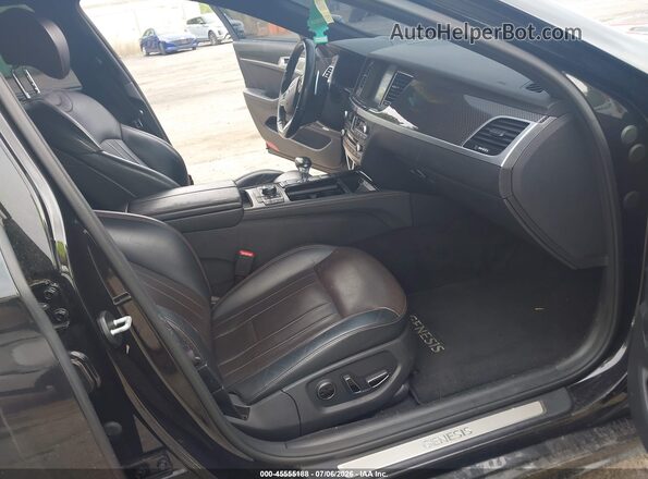 KMHGN4JB4JU244277 2018 GENESIS G80 Black Widok wnętrza z przodu