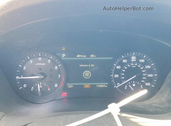 KMHGN4JB7JU222967 2018 GENESIS G80 Blue Instrument cluster view