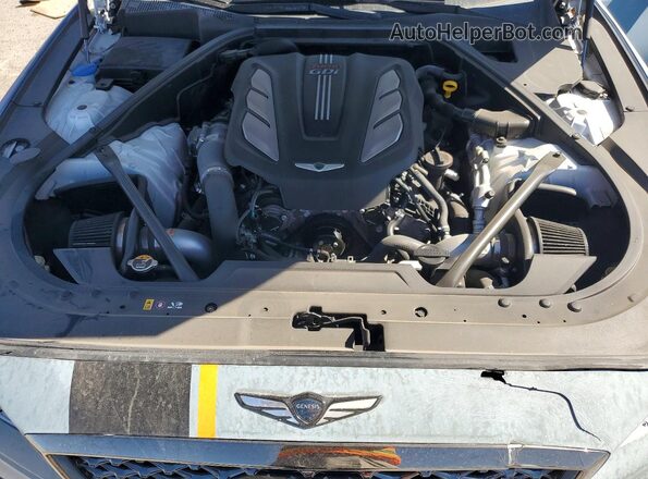 KMHGN4JB7JU222967 2018 GENESIS G80 Blue Rear interior view