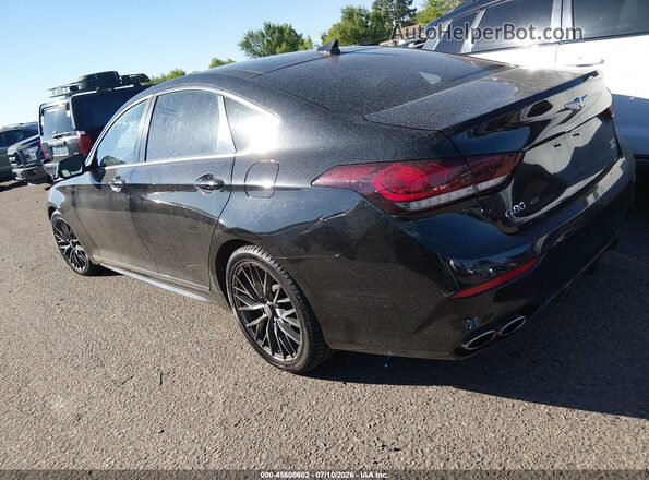 KMHGN4JB7JU233998 2018 GENESIS G80 Черный Задняя левая четверть