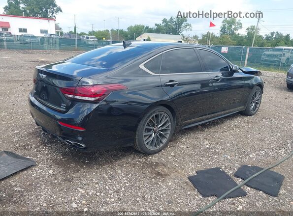 KMHGN4JB7JU248453 2018 GENESIS G80 Black Задня права чверть