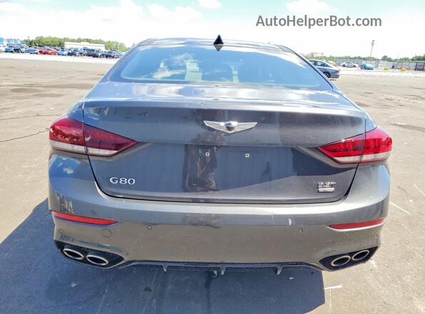 KMHGN4JB9KU300599 2019 GENESIS G80 Gray Widok z tyłu
