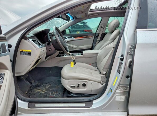 KMHGN4JE1HU199237 2017 GENESIS G80 Silver Widok wnętrza z przodu