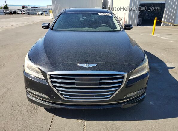 KMHGN4JE2GU139403 2016 HYUNDAI GENESIS Black Դիմացի տեսք
