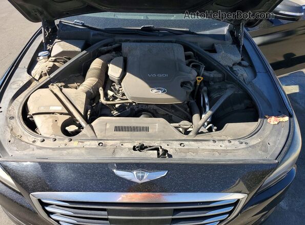 KMHGN4JE2GU139403 2016 HYUNDAI GENESIS Black Սալոնի հետևի տեսք