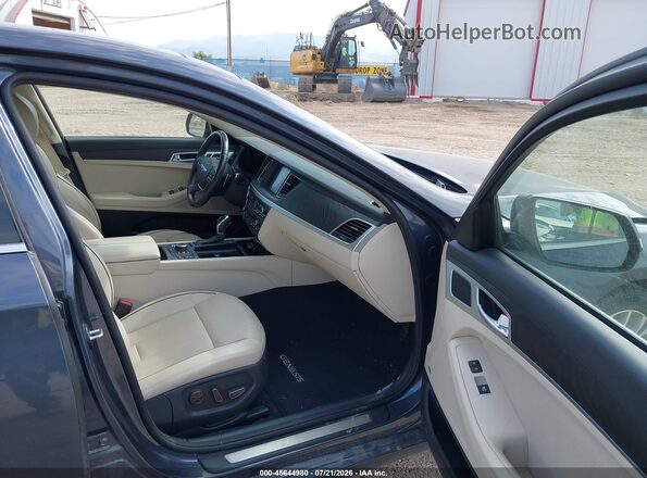 KMHGN4JE2HU176422 2017 GENESIS G80 Blue წინა სალონის ხედი