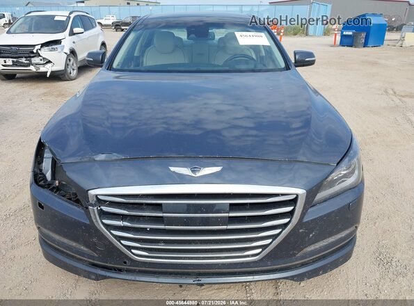 KMHGN4JE2HU176422 2017 GENESIS G80 Blue ხელსაწყოთა პანელის ხედი
