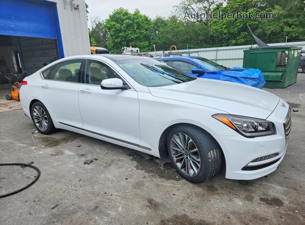KMHGN4JE4GU137989 2016 HYUNDAI GENESIS Белый Передняя правая четверть