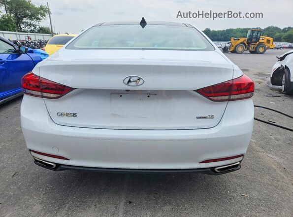 KMHGN4JE4GU137989 2016 HYUNDAI GENESIS Белый Вид сзади