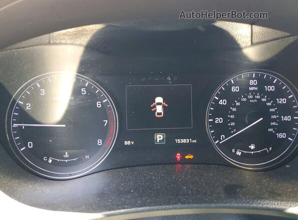 KMHGN4JE5GU137533 2016 HYUNDAI GENESIS Черный Вид щитка приборов