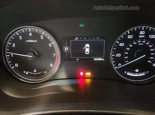KMHGN4JE6HU209650 2017 GENESIS G80 White Widok zestawu wskaźników