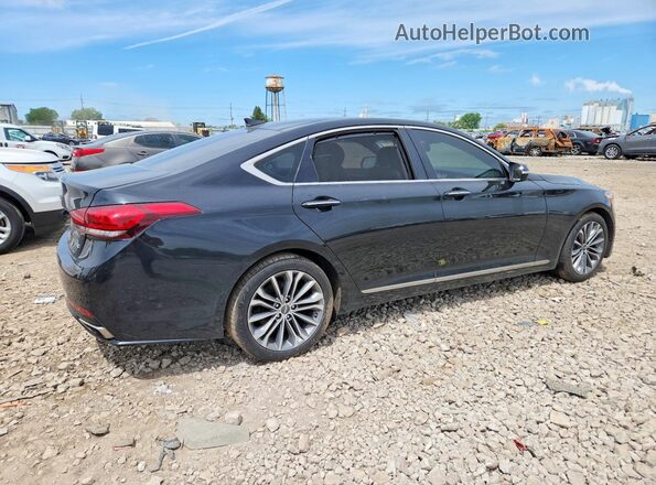 KMHGN4JE7GU113153 2016 HYUNDAI GENESIS Black Tył prawy
