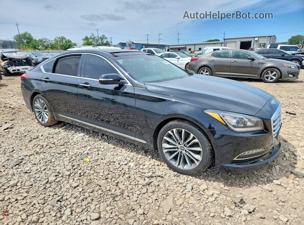KMHGN4JE7GU113153 2016 HYUNDAI GENESIS Black Przód prawy