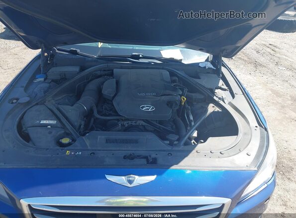 KMHGN4JE7GU132091 2016 HYUNDAI GENESIS Blue Widok z tyłu