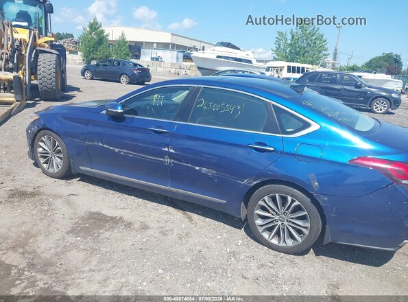 KMHGN4JE7GU132091 2016 HYUNDAI GENESIS Blue Widok wnętrza z tyłu