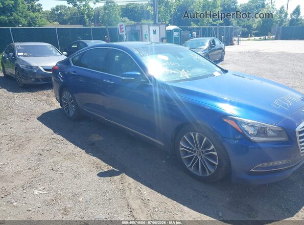 KMHGN4JE7GU132091 2016 HYUNDAI GENESIS Blue Widok zestawu wskaźników