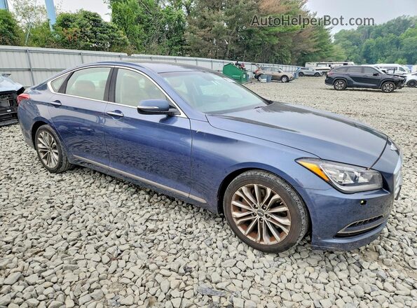 KMHGN4JE9GU107600 2016 HYUNDAI GENESIS Синий Передняя правая четверть