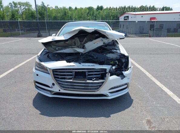 KMHGN4JE9JU227002 2018 GENESIS G80 White Դիմացի տեսք