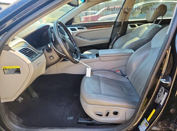 KMHGN4JEXGU141741 2016 HYUNDAI GENESIS Black Սալոնի դիմացի տեսք