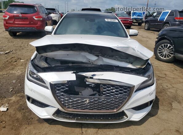 KMHGN4JEXKU287355 2019 GENESIS G80 White Vista frontal