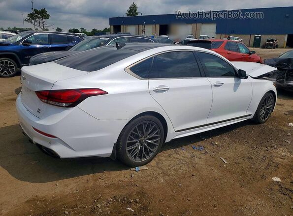 KMHGN4JEXKU287355 2019 GENESIS G80 White Trasero derecho