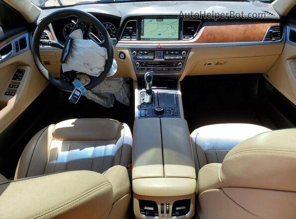 KMHGN4JF0HU213847 2017 GENESIS G80 Blue Vista del salpicadero