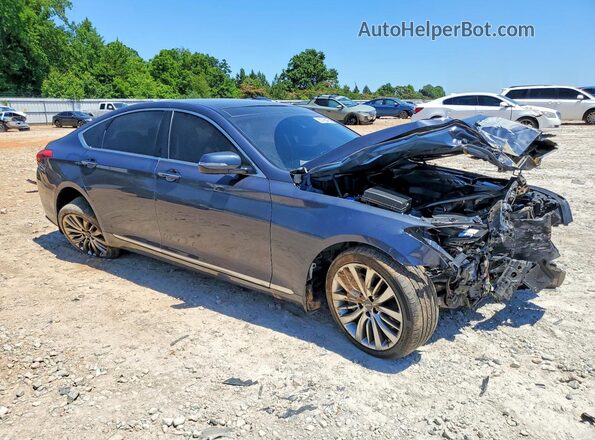KMHGN4JF0HU213847 2017 GENESIS G80 Blue Delantero derecho