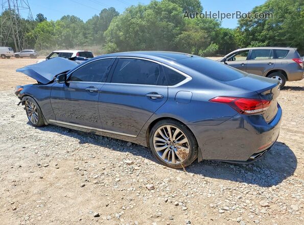 KMHGN4JF0HU213847 2017 GENESIS G80 Blue Trasero izquierdo