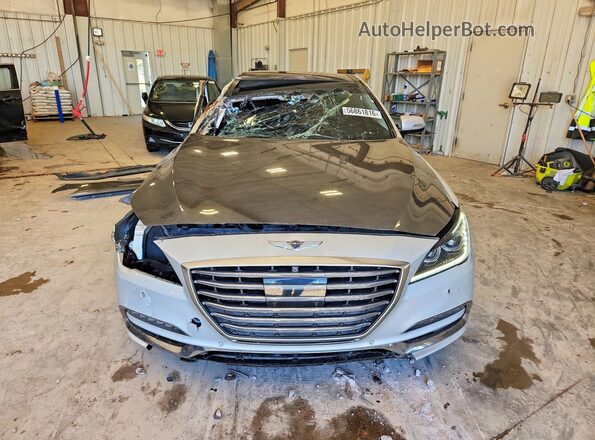 KMHGN4JF2JU240702 2018 GENESIS G80 Серебряный Вид спереди