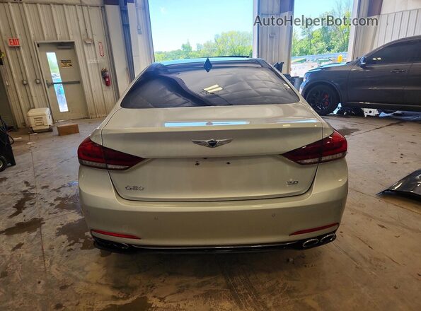 KMHGN4JF2JU240702 2018 GENESIS G80 Серебряный Вид сзади