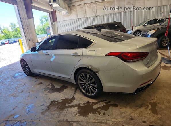 KMHGN4JF2JU240702 2018 GENESIS G80 Серебряный Задняя левая четверть