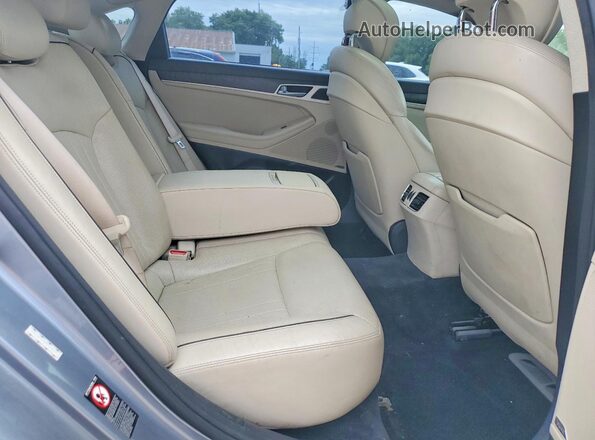 KMHGN4JFXHU178346 2017 GENESIS G80 Silver უკანა სავარძლების ხედი