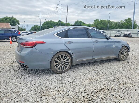 KMHGN4JFXHU178346 2017 GENESIS G80 Silver უკანა მარჯვენა