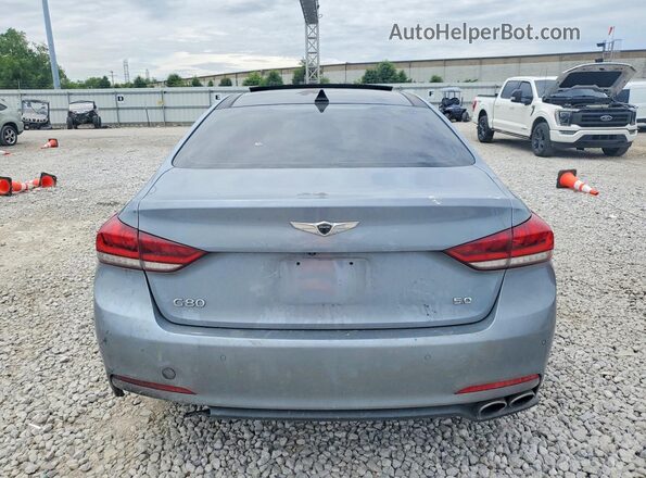 KMHGN4JFXHU178346 2017 GENESIS G80 Silver უკანა ხედი