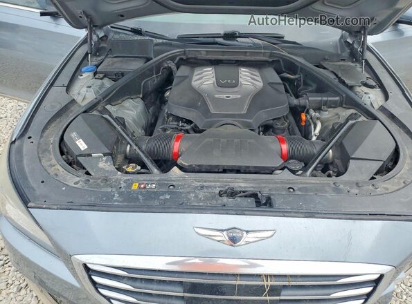 KMHGN4JFXHU178346 2017 GENESIS G80 Silver უკანა სალონის ხედი