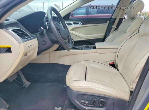 KMHGN4JFXHU178346 2017 GENESIS G80 Silver წინა სალონის ხედი