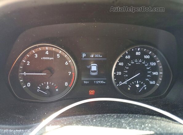 KMHH35LE5JU082473 2018 HYUNDAI ELANTRA White Instrument cluster view