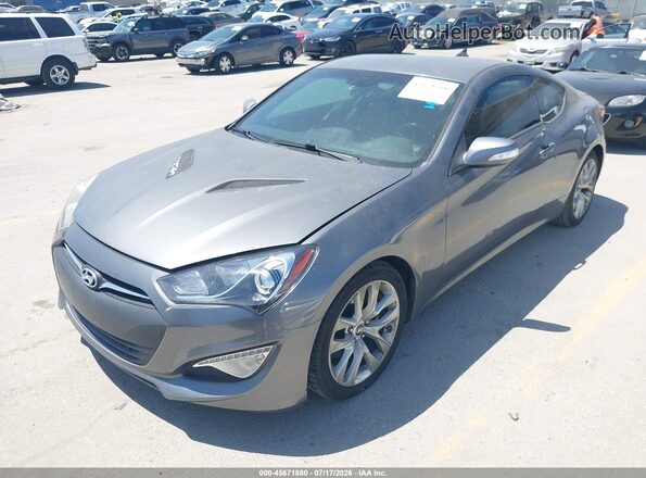KMHHT6KJ1GU133853 2016 HYUNDAI GENESIS Gray Առջևի ձախ երեք քառորդ տեսարան