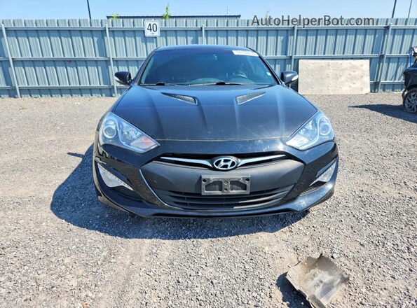 KMHHU6KJ2GU133275 2016 HYUNDAI GENESIS Black Widok z przodu