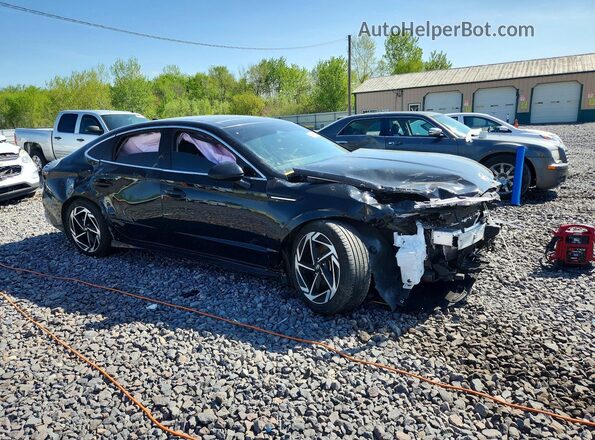KMHL14JA1SA439256 2025 HYUNDAI SONATA Черный Передняя правая четверть