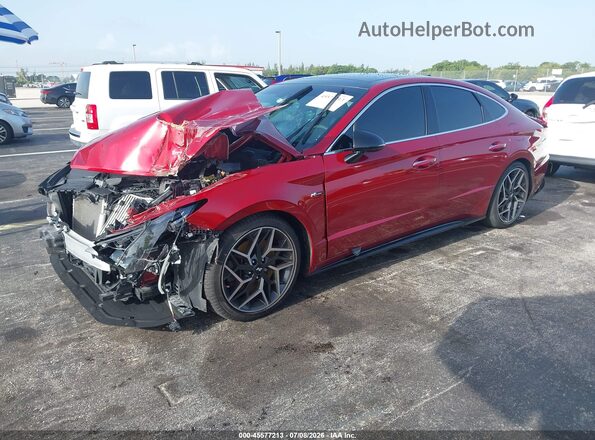 KMHL14JC3PA328250 2023 HYUNDAI SONATA Red Front left