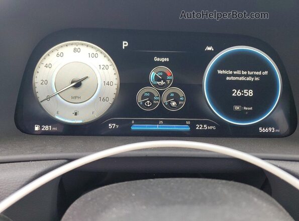 KMHL14JC5NA246050 2022 HYUNDAI SONATA Gray Vista del cuadro de instrumentos