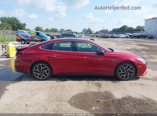 KMHL14JC7PA276864 2023 HYUNDAI SONATA Красный Вид задней части салона