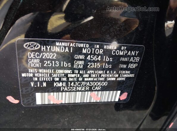 KMHL14JC7PA300600 2023 HYUNDAI SONATA Black Շարժիչի բաժամունքի տեսք